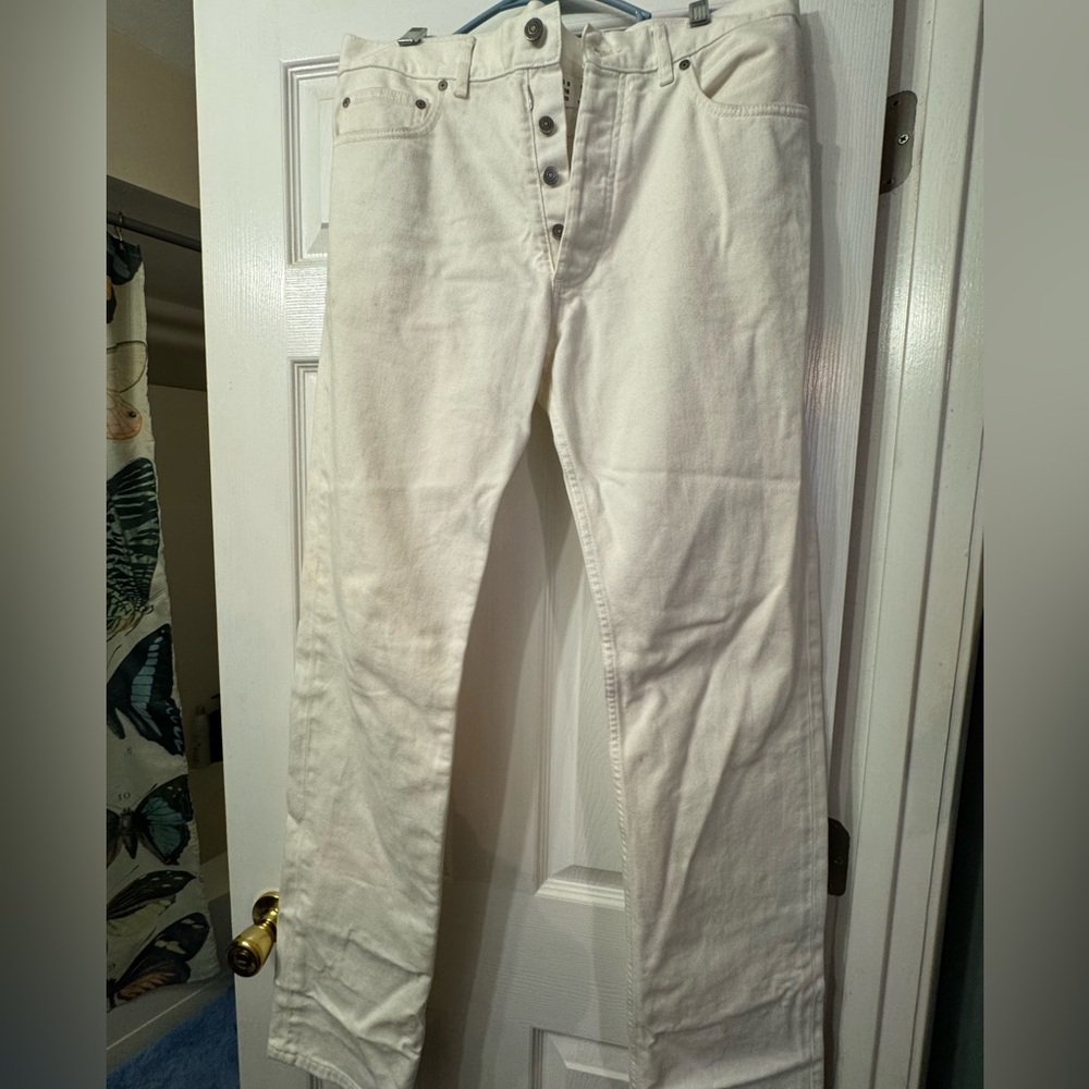 Maison Martin Margiela White Straight Leg Pants